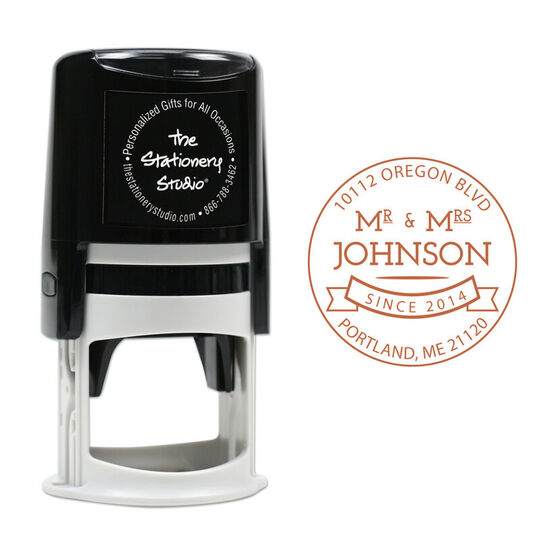 Mr and Mrs Self Inking Stamper